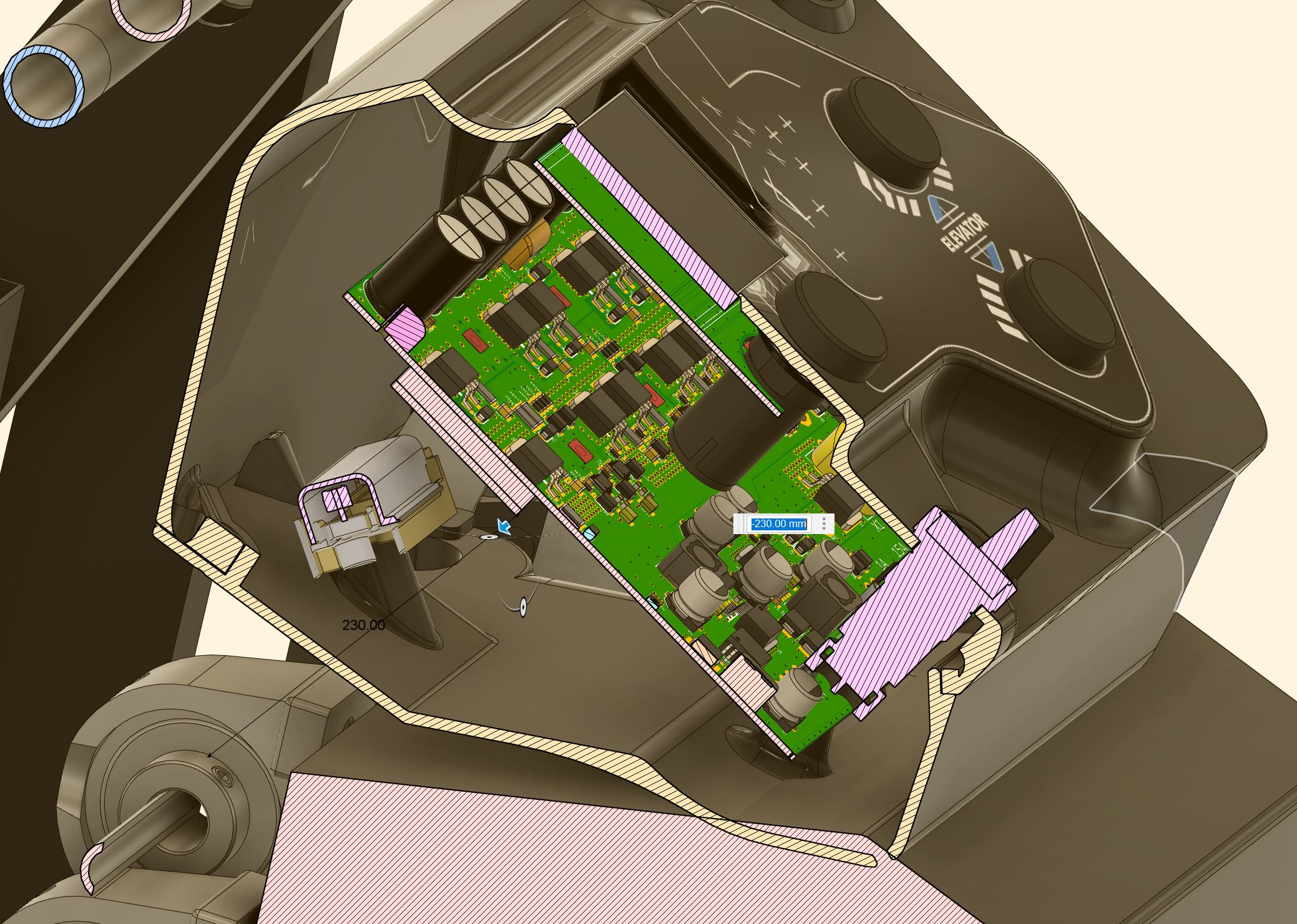 PCB 3d view inside device